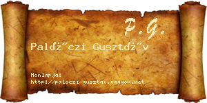 Palóczi Gusztáv névjegykártya