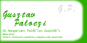 gusztav paloczi business card